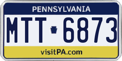PA license plate MTT6873