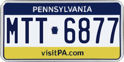 PA license plate MTT6877