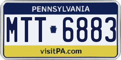 PA license plate MTT6883