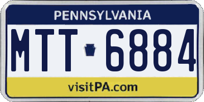 PA license plate MTT6884