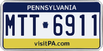 PA license plate MTT6911