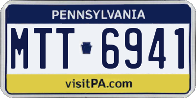 PA license plate MTT6941
