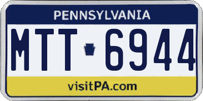 PA license plate MTT6944