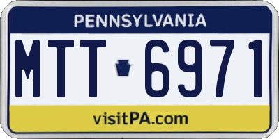 PA license plate MTT6971