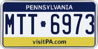 PA license plate MTT6973