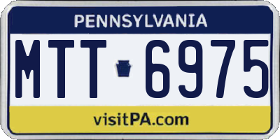 PA license plate MTT6975