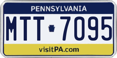 PA license plate MTT7095