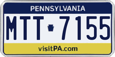 PA license plate MTT7155
