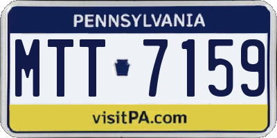 PA license plate MTT7159