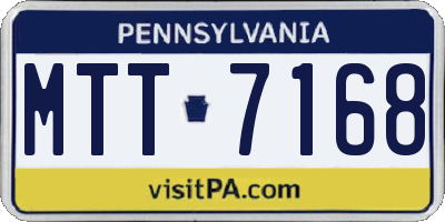 PA license plate MTT7168