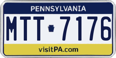 PA license plate MTT7176