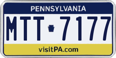 PA license plate MTT7177