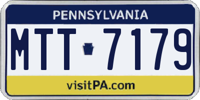 PA license plate MTT7179
