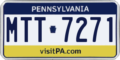 PA license plate MTT7271