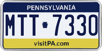 PA license plate MTT7330