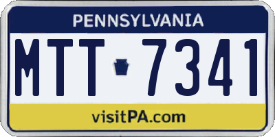 PA license plate MTT7341