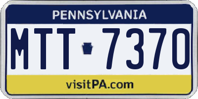 PA license plate MTT7370