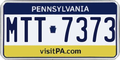 PA license plate MTT7373