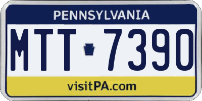 PA license plate MTT7390