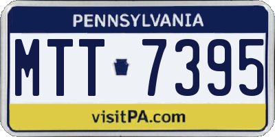 PA license plate MTT7395
