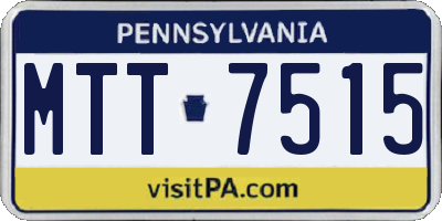 PA license plate MTT7515