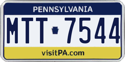 PA license plate MTT7544