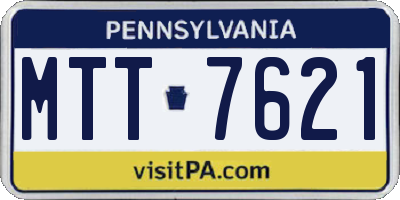 PA license plate MTT7621