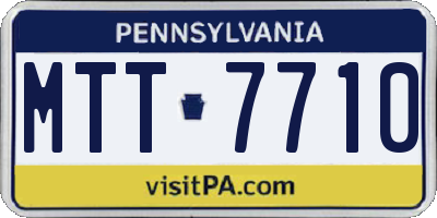 PA license plate MTT7710
