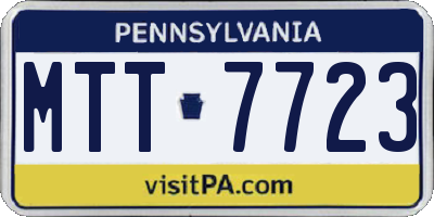 PA license plate MTT7723
