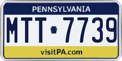 PA license plate MTT7739