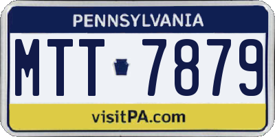 PA license plate MTT7879