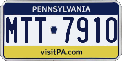 PA license plate MTT7910
