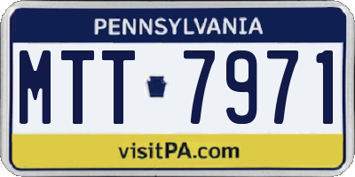 PA license plate MTT7971