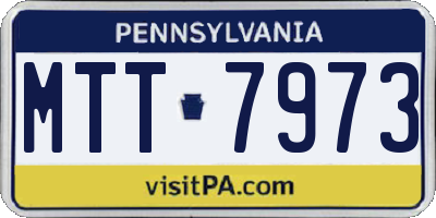 PA license plate MTT7973