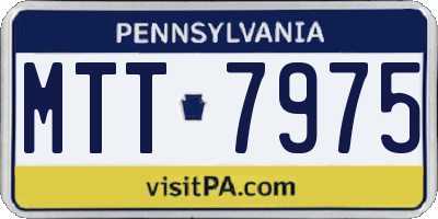 PA license plate MTT7975