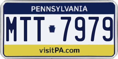 PA license plate MTT7979