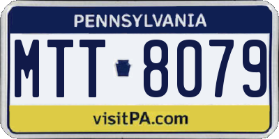 PA license plate MTT8079