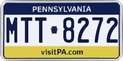 PA license plate MTT8272