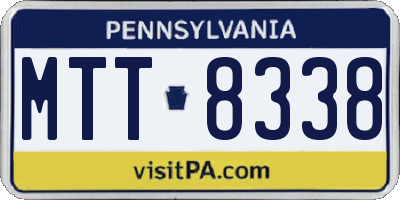 PA license plate MTT8338