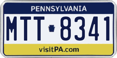 PA license plate MTT8341