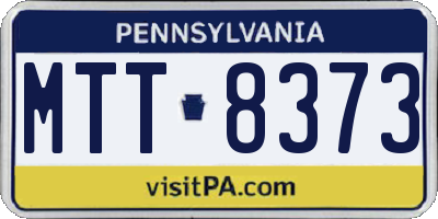 PA license plate MTT8373