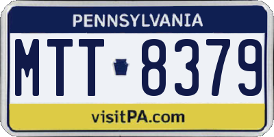 PA license plate MTT8379