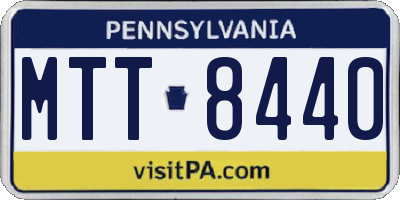 PA license plate MTT8440