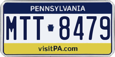 PA license plate MTT8479