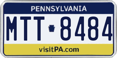 PA license plate MTT8484