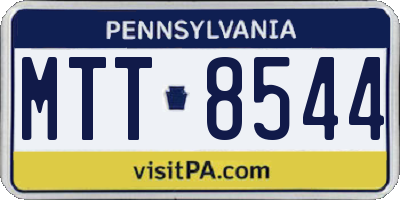 PA license plate MTT8544
