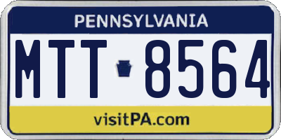 PA license plate MTT8564