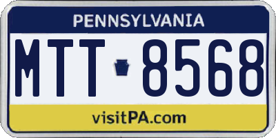 PA license plate MTT8568