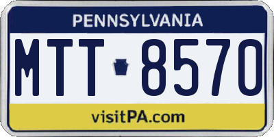 PA license plate MTT8570