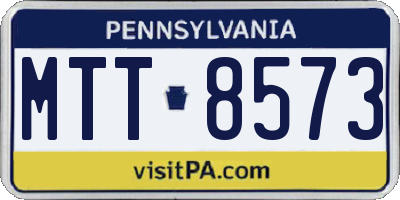 PA license plate MTT8573